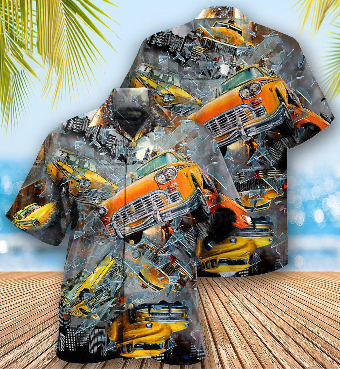 Classic Car Hawaiian Shirt With All Over Print For Resort Travel Summer Outings And Casual Gatherings
