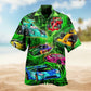 Skull Coffee Hawaiian Shirt Print Closeup For Coastal Travel