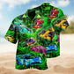 Skull Coffee Hawaiian Shirt Collar And Front View For Island Holidays