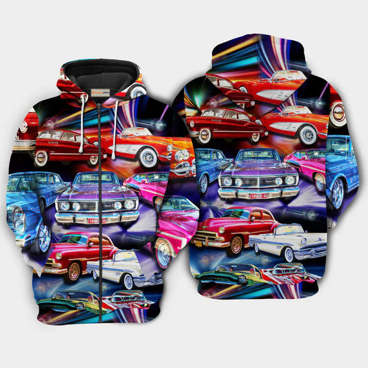 Car Color Mix Hoodie For Garage Life Weekend Travel And Comfortable Streetwear