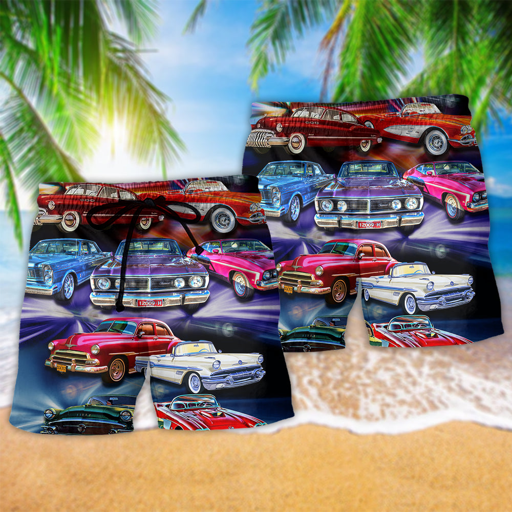 Car Mixed Colors Beach Shorts For Poolside Relaxation And Summer Adventures