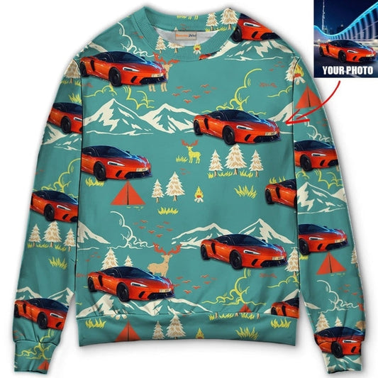 Car Driving Mountain Landscape Sweater For Road Trips Weekend Gatherings And Thoughtful Gift Giving