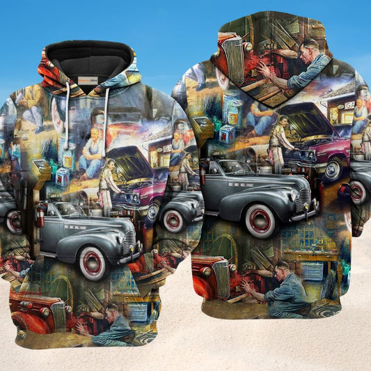 Car Fix Live Love Hoodie For Garage Life Weekend Travel And Comfortable Streetwear