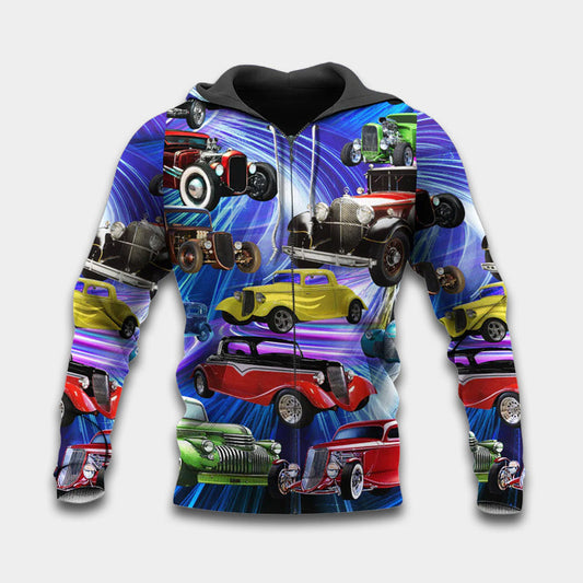 Green Red Car Dream Hoodie For Vehicle Enthusiasts Travel Days And Comfortable Layering