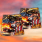 Independence Day Fire Car Beach Shorts Pattern Detail For Poolside Fun And Laid Back Styling