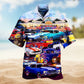 Classic Car Hawaiian Shirt For Tropical Holidays, Outdoor Gatherings, And Everyday Comfort
