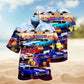 Classic Car Hawaiian Shirt For Tropical Holidays, Outdoor Gatherings, And Everyday Comfort