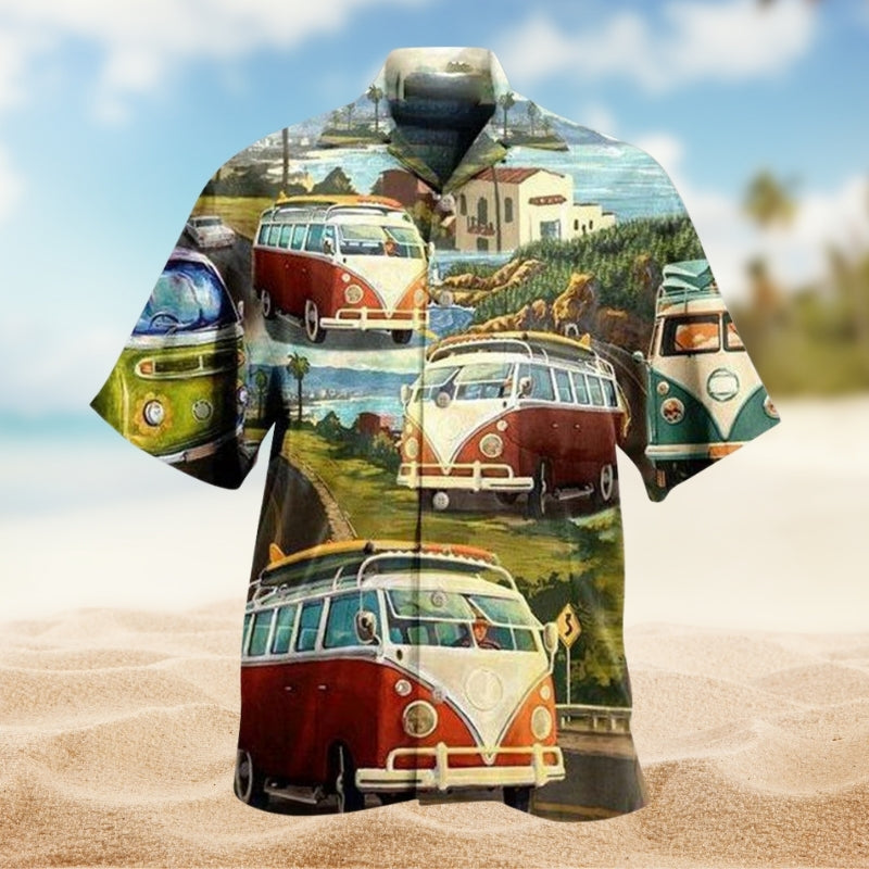 Classic Car Hawaiian Shirt For Cruise Journey And Comfortable Travel Wear