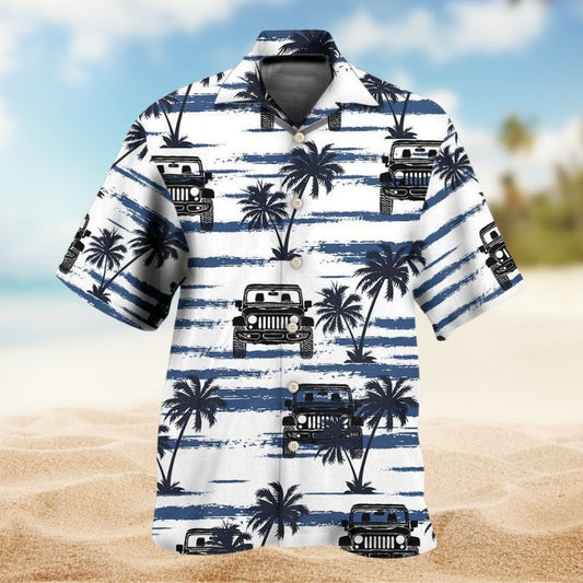 Classic Car Hawaiian Shirt For Seasonal Celebration, Island Getaway, And Weekend Wear