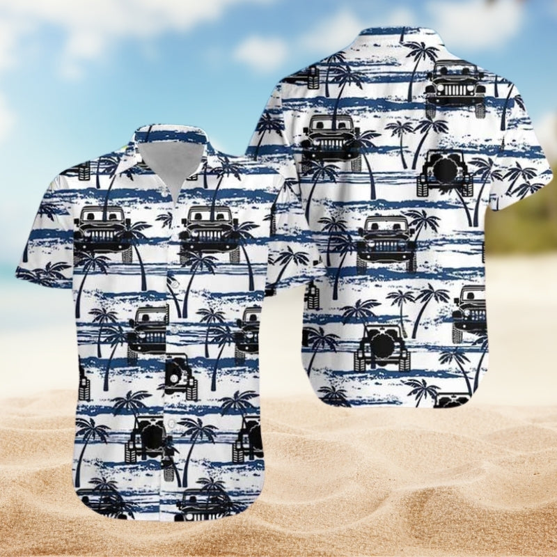 Classic Car Hawaiian Shirt For Relaxed Getaway And Seasonal Wardrobe