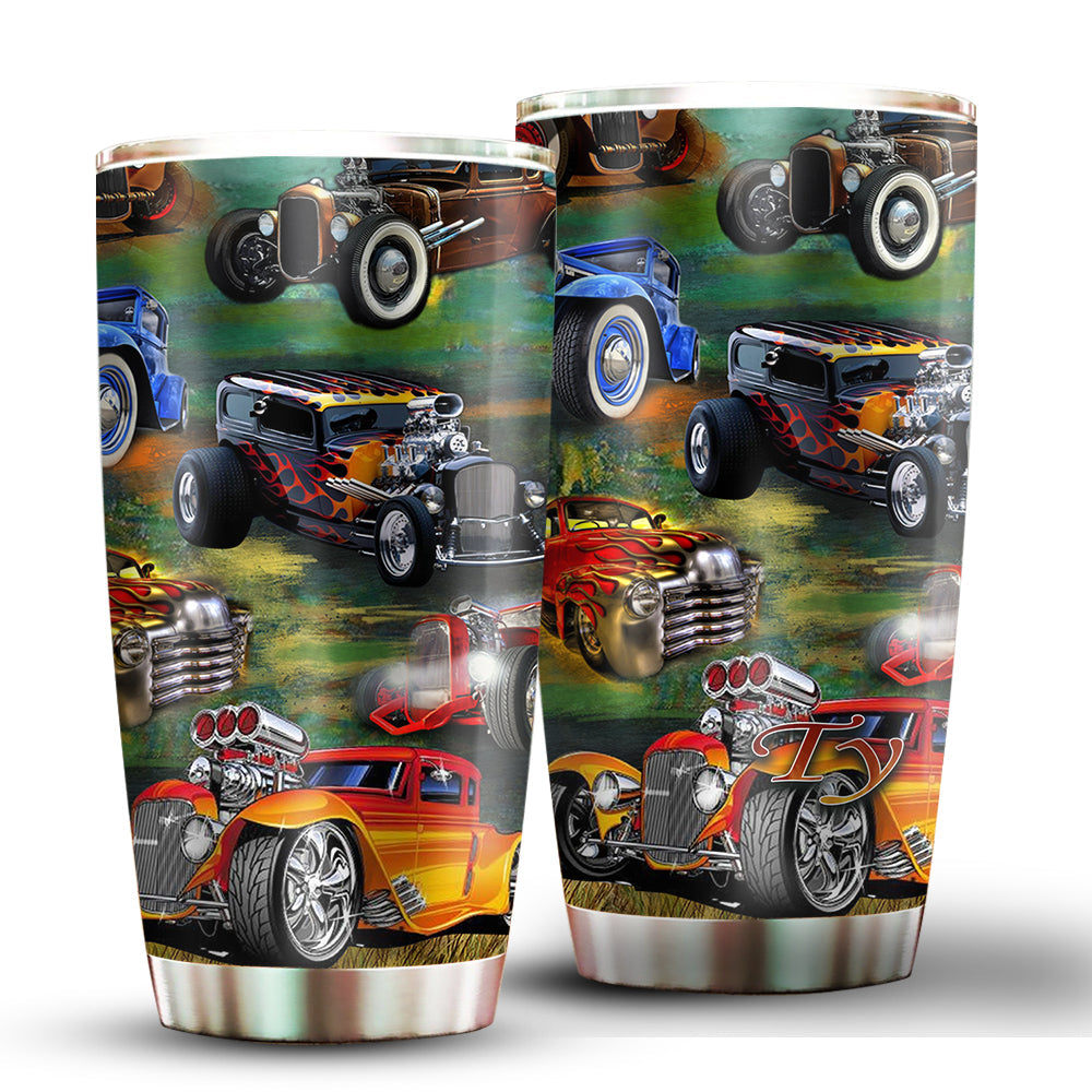 Hot Rod Luxury Retro Personalized 20 Oz Tumbler For Coffee Travel And Daily Drinks