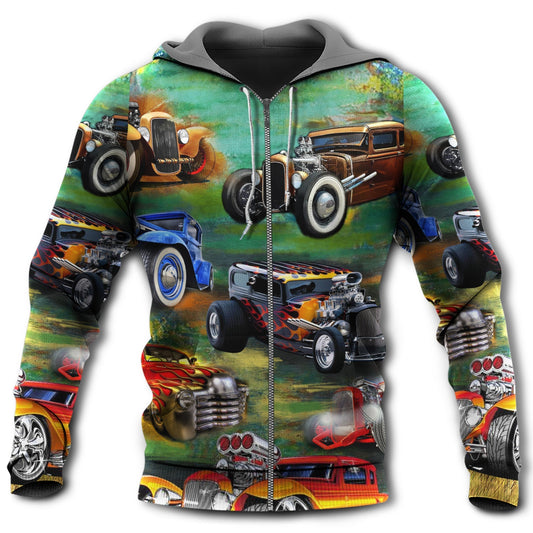 Retro Green Luxury Car Hoodie For Vehicle Enthusiasts Travel Days And Comfortable Layering