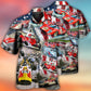 Car Racing Independence Day American Hawaiian Shirt Design View For Casual Summer Styling