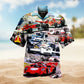 Car Racing Hawaiian Shirt For Automotive Enthusiasts, Coastal Trips, And Casual Warm Weather Style