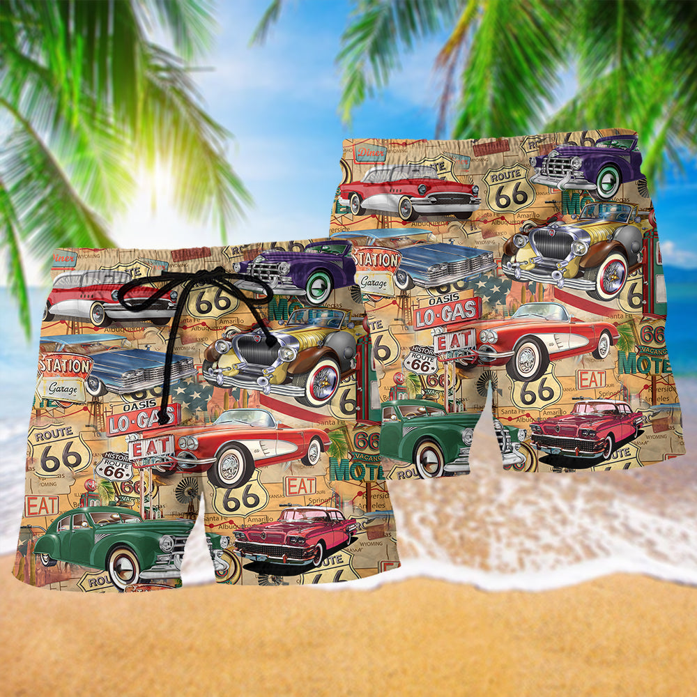 Car Road Trip Beach Shorts Pattern Detail For Sunny Day Adventures And Thoughtful Gift Giving