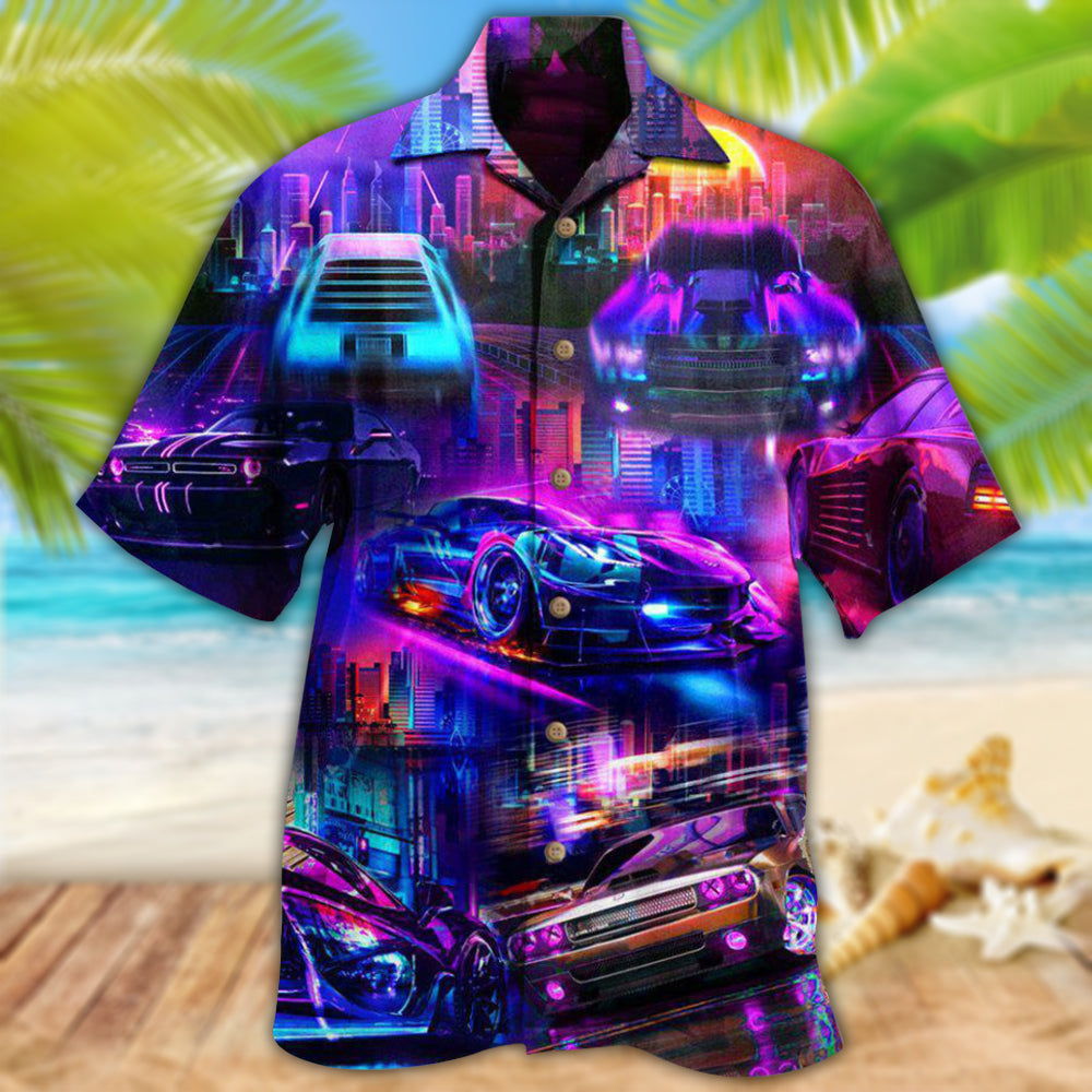 Classic Car Hawaiian Shirt With All Over Print For Summer Travel Coastal Events And Thoughtful Gift Giving