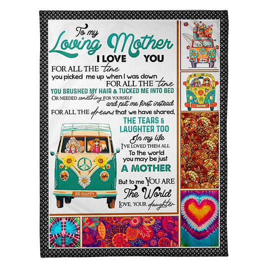 Car You Will Always Be My Loving Mother Flannel Blanket For Cozy Bedroom Sofa Decor