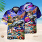 Funny Car Christmas Hawaiian Shirt For Winter Celebrations, Beach Travel, And Relaxed Holiday Wear