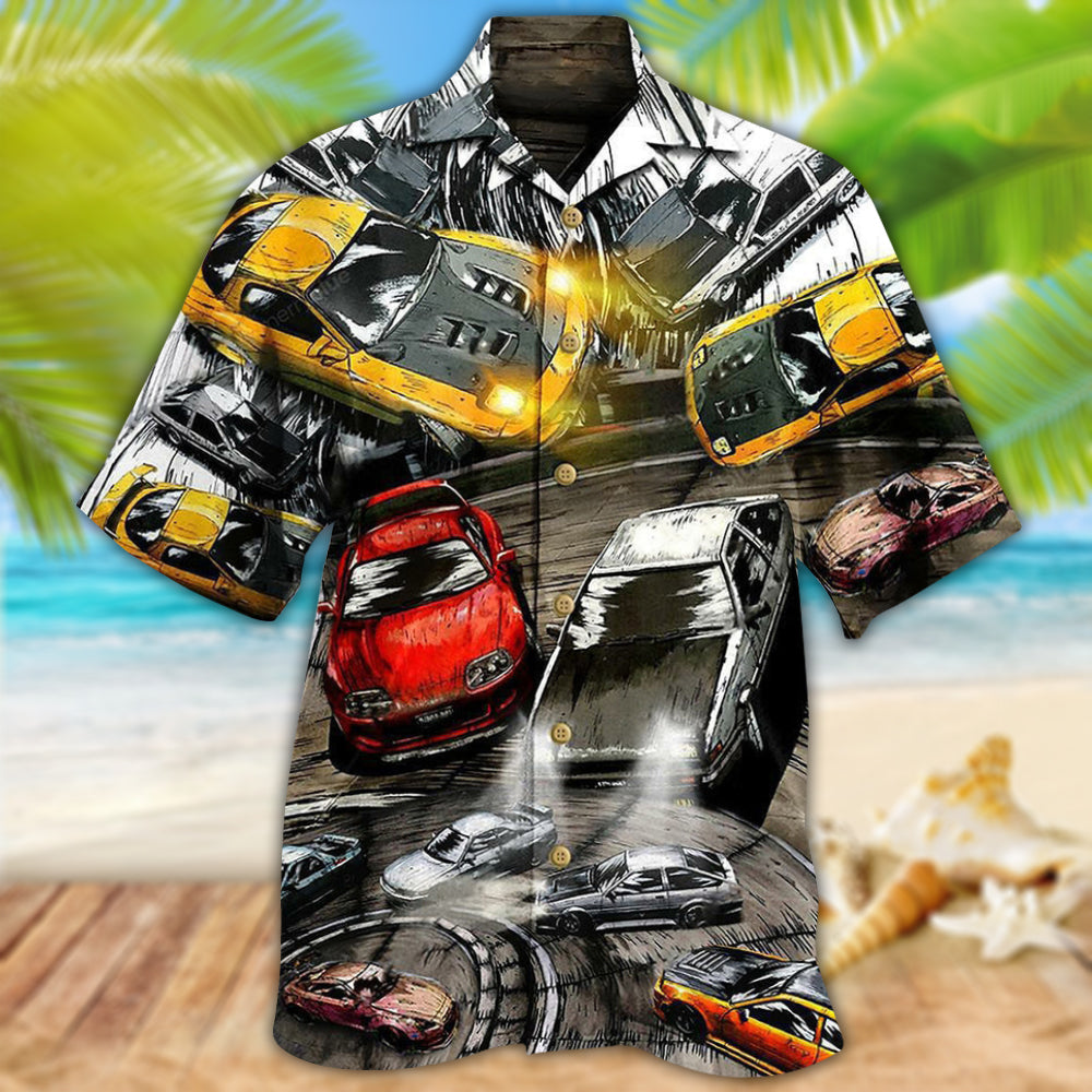 Classic Car Hawaiian Shirt With All Over Print For Warm Weather Adventures Parties And Daily Comfort