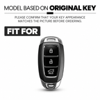 Car Key Fob Cover for Hyundai i30, ix35, Kona, Encino, Solaris, Azera, Grandeur IG, Accent, Santa Fe & Palisade