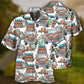 Tropical Classic Car Hawaiian Shirt With All Over Print For Island Holidays Summer Parties And Casual Outdoor Wear
