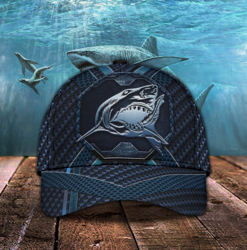 Carbon Shark Ocean Predator Classic Cap For Vacation Style Outdoor Activities And Daily Comfort