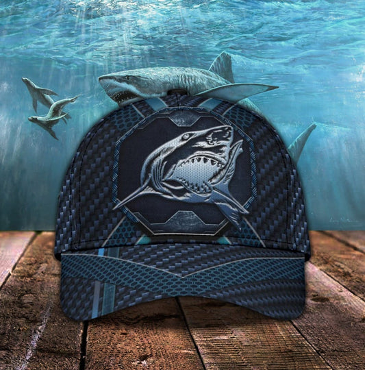 Carbon Shark Ocean Predator Classic Cap For Vacation Style Outdoor Activities And Daily Comfort