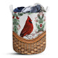 Small Size Cardinal Rattan Texture Laundry Basket For Bathroom Bedroom Storage