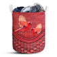 Small Size Cardinal Rattan Texture Red Style Laundry Basket For Bathroom Bedroom Storage