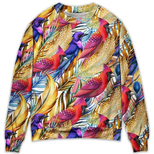 Cardinal Tropical Sweater For Animal Inspired Style Events And Comfortable Daily Wear