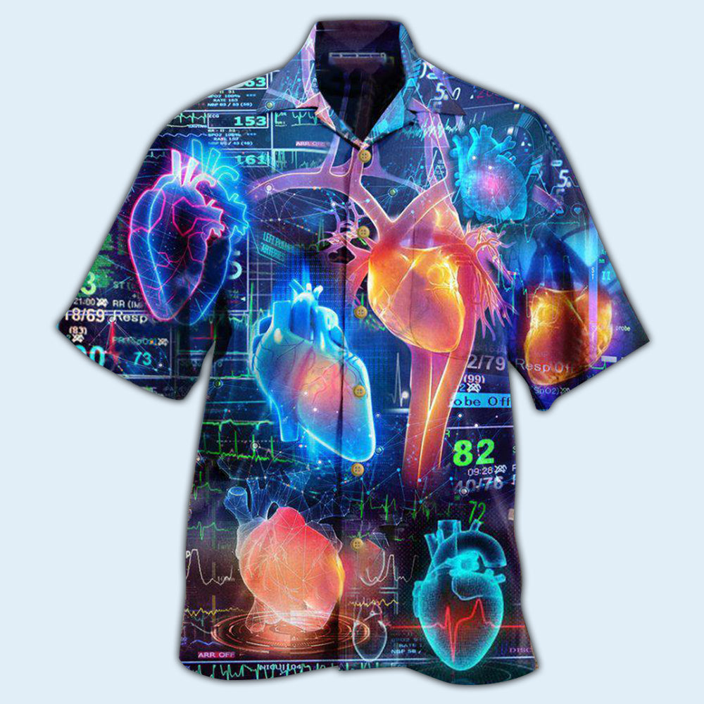 Cardiologist Hawaiian Shirt With All Over Print For Vacation Parties Beach Outings And Relaxed Daily Wear