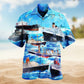 Cargo Ship Hawaiian Shirt For Coastal Travel, Casual Events, And Comfortable Summer Wear