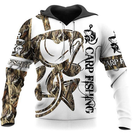 Carp Fishing Metal Hoodie For Weekend Fishing Outdoor Comfort And Everyday Outfits