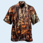 Carpenter Hawaiian Shirt With All Over Print For Coastal Vacations Warm Weather Events And Daily Style