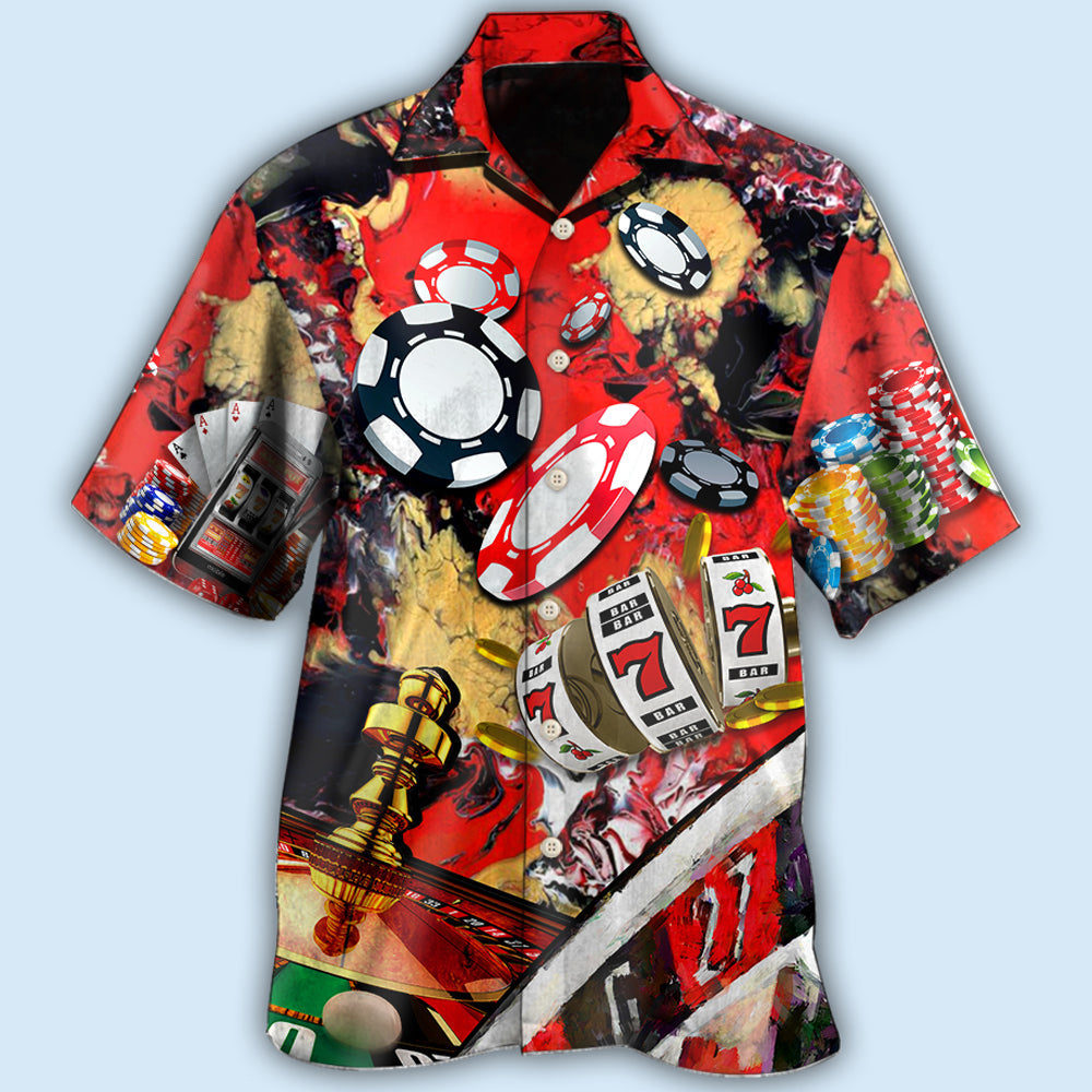 Casino Gambling Hawaiian Shirt For Tropical Holidays, Outdoor Gatherings, And Everyday Comfort