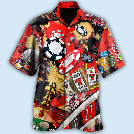 Casino Gambling Hawaiian Shirt For Tropical Holidays, Outdoor Gatherings, And Everyday Comfort