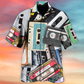 Retro Cassette Tape Music Hawaiian Shirt For Coastal Travel, Casual Events, And Comfortable Summer Wear