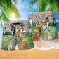 Cat Heaven Field Beach Shorts Pattern Detail For Outdoor Activities And Easygoing Coastal Style