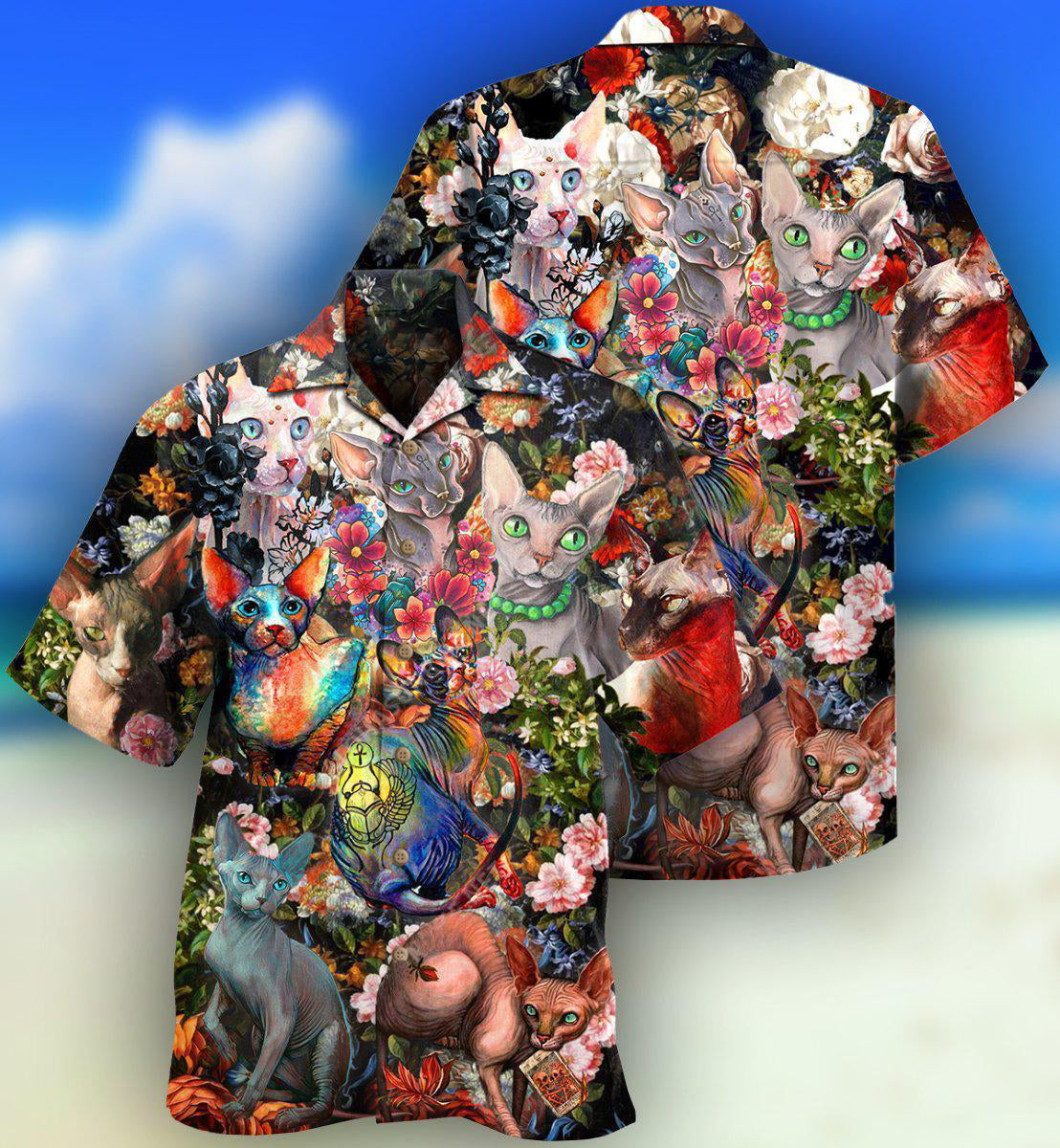 Sphynx Cat Lover Hawaiian Shirt For Island Getaways Outdoor Events And Thoughtful Animal Lover Gifts