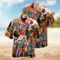 Gothic Dark Skull Hawaiian Shirt Resort Outfit View For Warm Weather Events