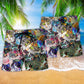 Stained Glass Cat Beach Shorts Pattern Detail For Poolside Fun And Thoughtful Gift Giving