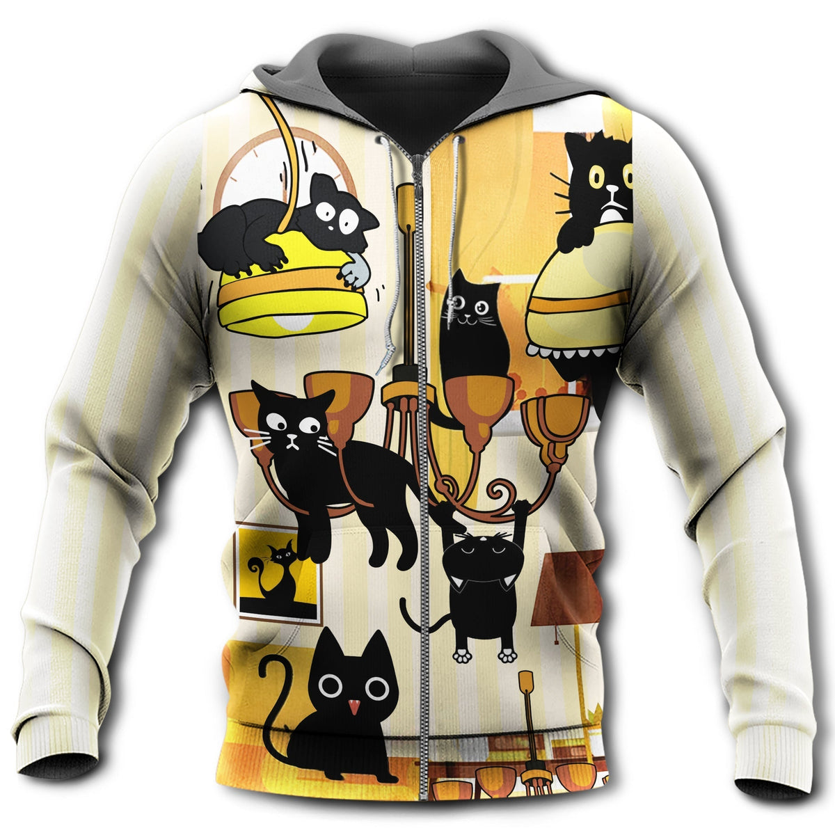 Funny Cat Dinner Hoodie For Animal Lovers Casual Streetwear Travel And Everyday Comfort