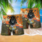 Cat Tarot Mystic Beach Shorts Pattern Detail For Poolside Fun And Comfortable Resort Style