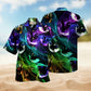 Cat Awesome Flash Neon Style Hawaiian Shirt For Summer Vacation Beach Travel And Relaxed Casual Wear