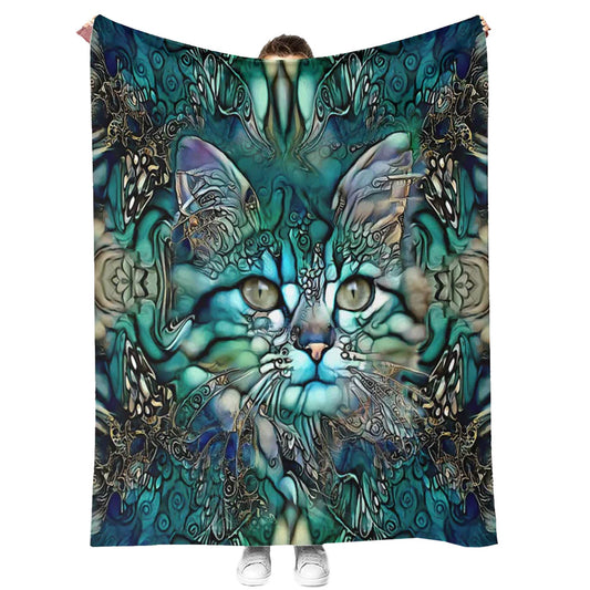 Cat Flannel Blanket For Cozy Bedroom Sofa Decor