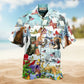 Cat Bird Winter Hawaiian Shirt For Coastal Adventures Outdoor Gatherings And Casual Warm Weather Wear