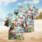 Cat Bird Winter Hawaiian Shirt For Coastal Adventures Outdoor Gatherings And Casual Warm Weather Wear