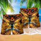 Cat Flaming Beach Shorts Design Detail For Coastal Escapes And Daily Wear