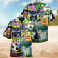 Cat Curious Water Lily Hawaiian Shirt For Nature Fans, Resort Trips, And Comfortable Warm Weather Wear