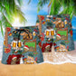 Cat Beer Warning Beach Shorts Pattern Detail For Leisure Travel And Thoughtful Gift Giving